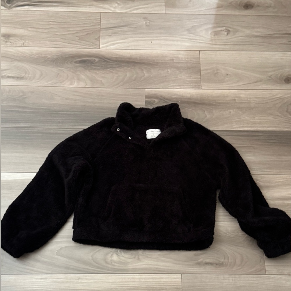 Aeropostale Black Teddy Jacket